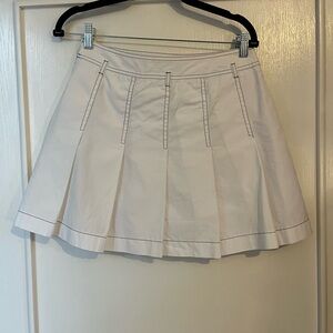 LOFT White Mini Pleated Tennis Skirt